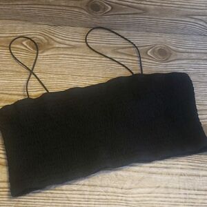 Maeve by anthropologie black new bandeu with spaghetti straps size M